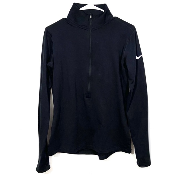 Nike Tops - Nike Pro Half Zip Black Dri-Fit Running Jacket